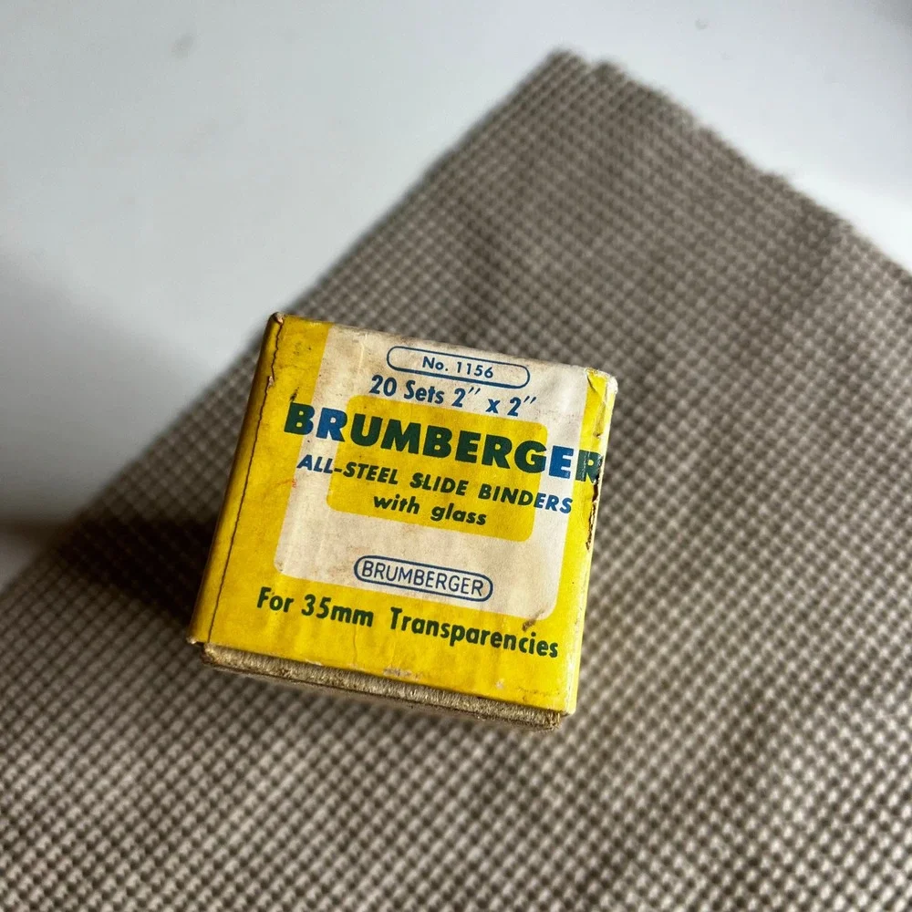 Vintage Brumberger No. 1156 Steel 2x2 Slide Binders with Glass 35mm 20 Sets